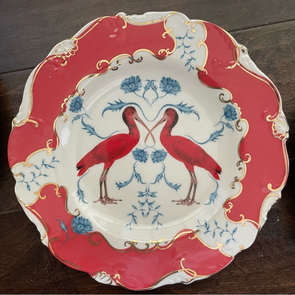 Vintage Anthropologie Lou Rota NATURE TABLE DESSERT PLATE Set of 6 - Picture 7 of 16